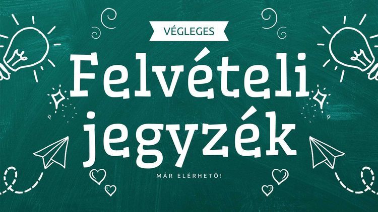 Felvételi jegyzék 2025/2026. tanévre